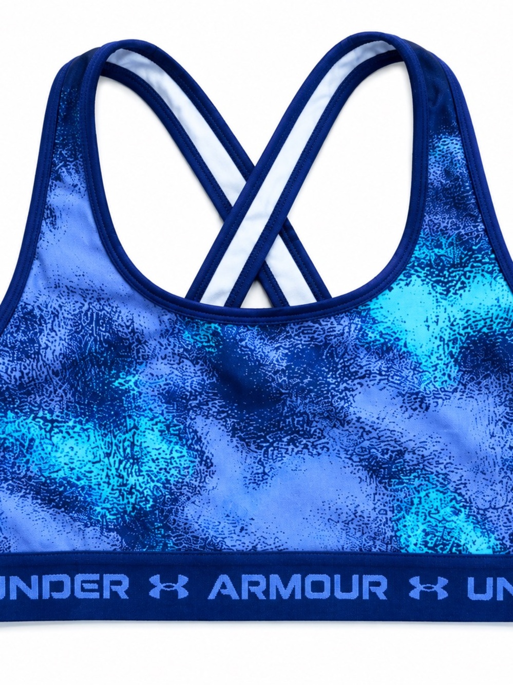 Under Armour Blue & Aqua Crossback Sports Bra